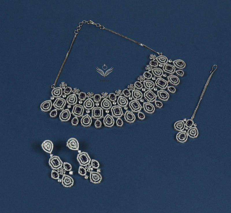 Timeless treasure lavender necklace set