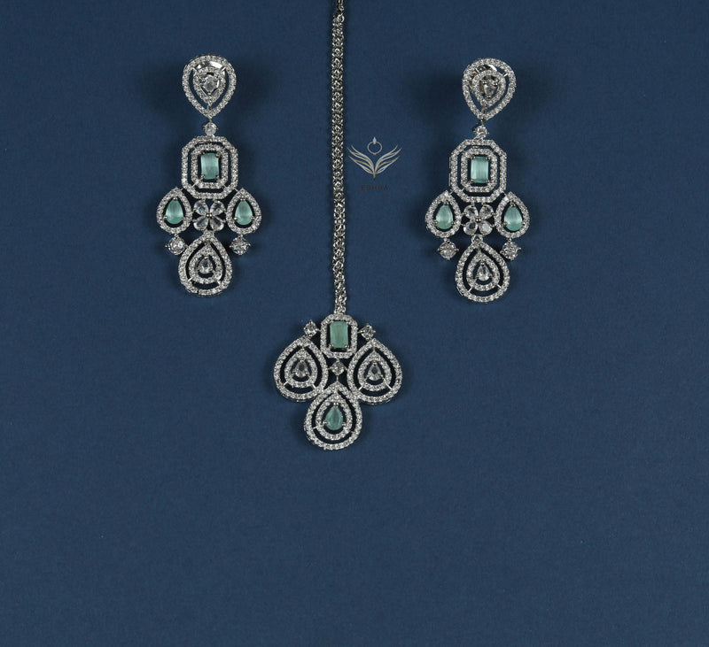 Timeless treasure mint green necklace set