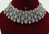 timeless treasure pink and green necklace set
