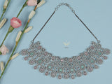 timeless treasure pink and green necklace set
