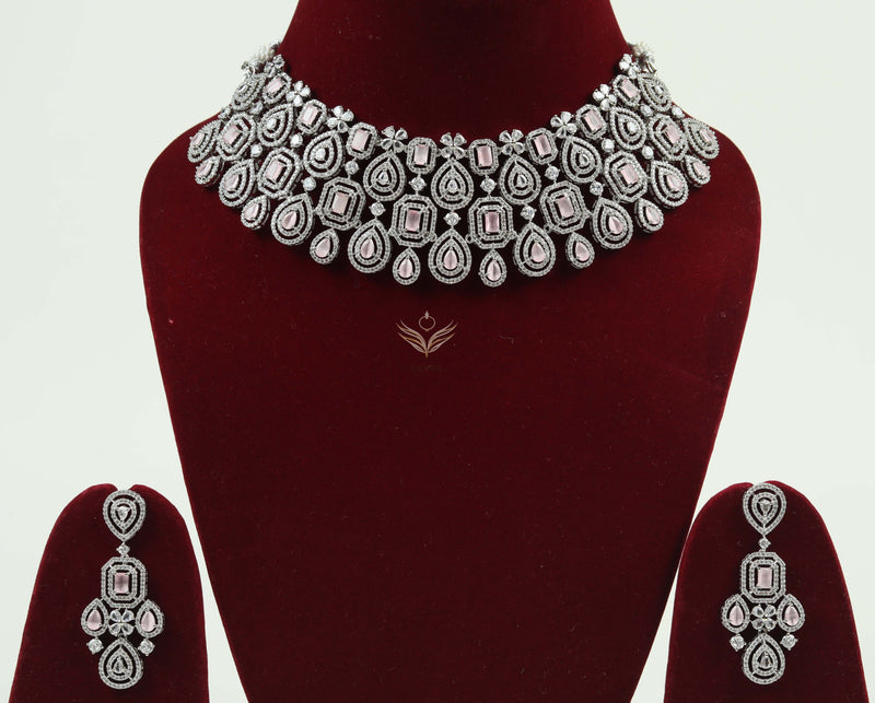 Timeless treasure pink necklace set