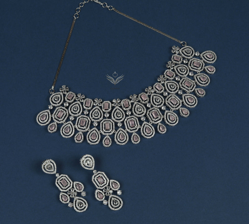 Timeless treasure pink necklace set