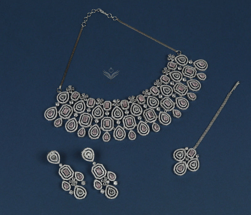 Timeless treasure pink necklace set