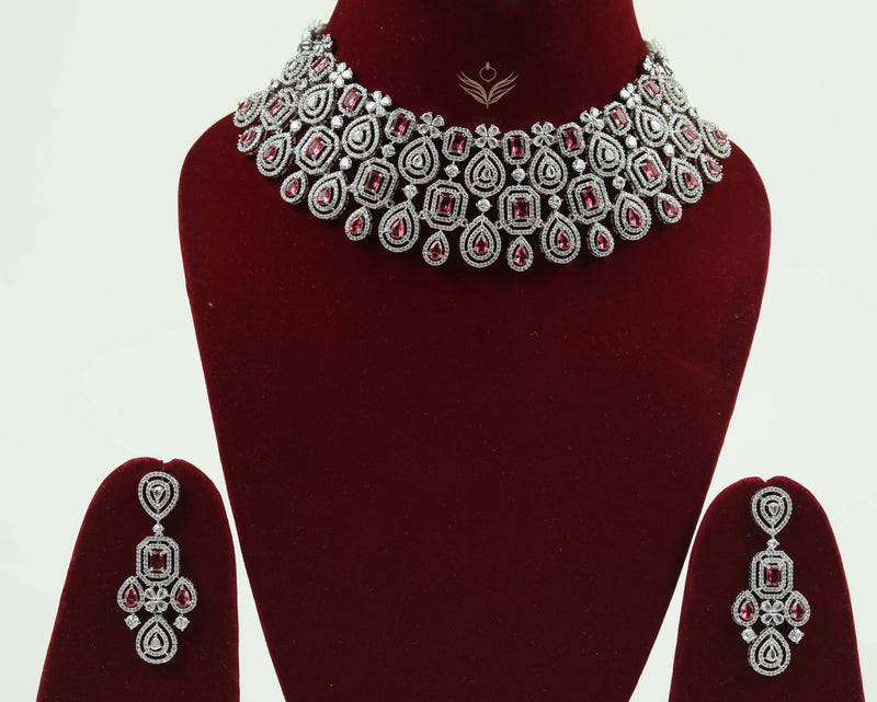 Timeless treasure Ruby Necklace Set