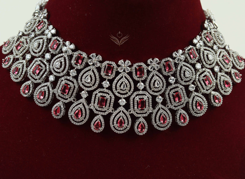 Timeless treasure Ruby Necklace Set