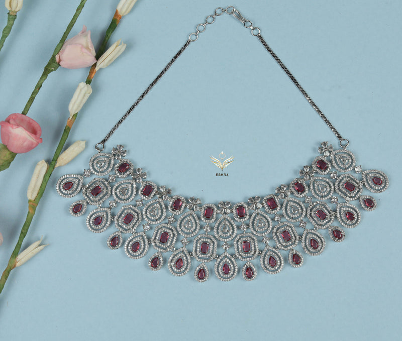 Timeless treasure Ruby Necklace Set