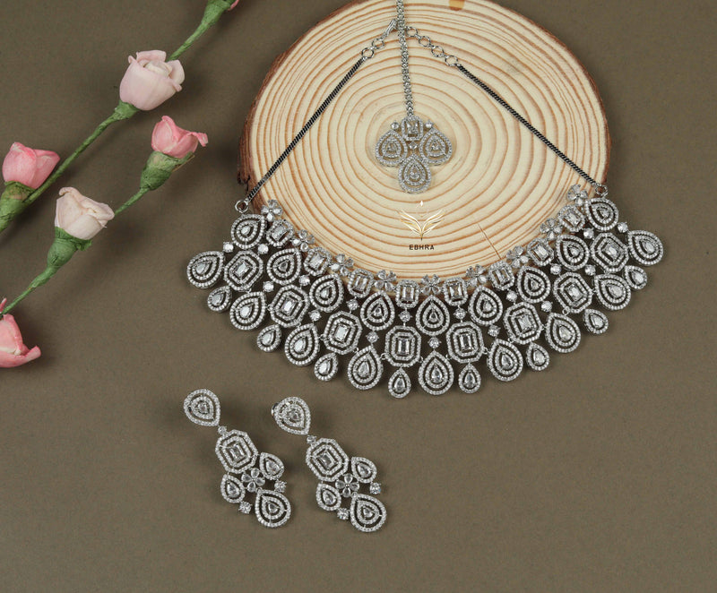 Timeless treasure white necklace set