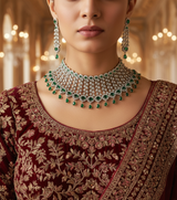 Velvet serenade emerald necklace set