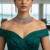 Velvet serenade ruby necklace set