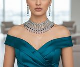 Velvet serenade sapphire blue necklace set