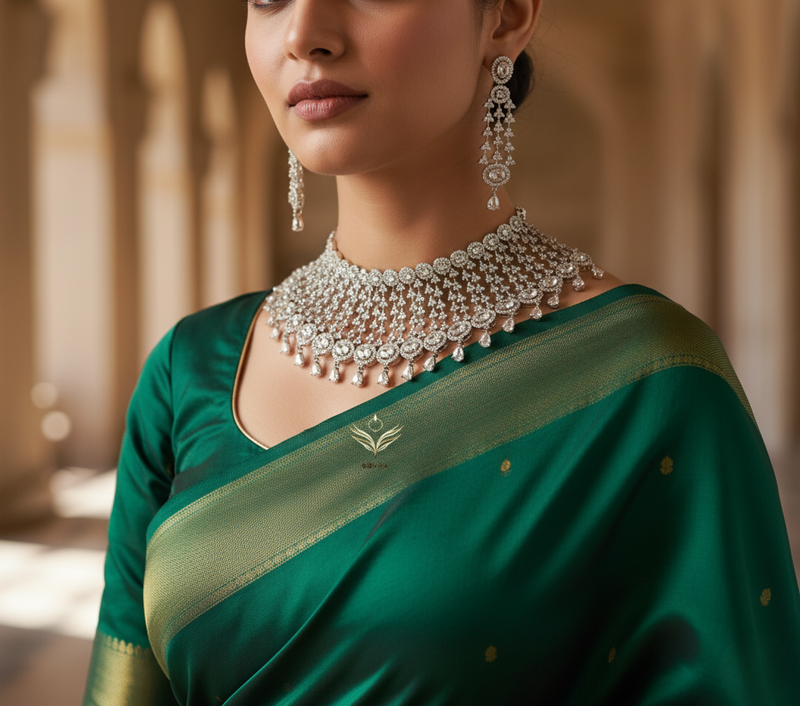 Velvet serenade white necklace set
