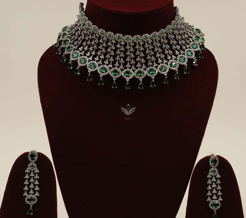 Velvet serenade emerald necklace set