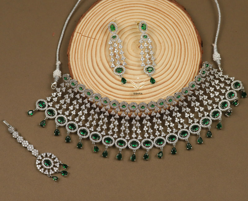 Velvet serenade emerald necklace set