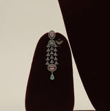 Velvet serenade pink and green necklace set