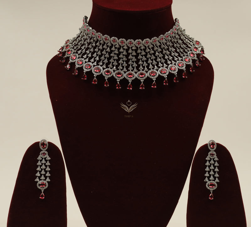 Velvet serenade ruby necklace set