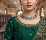 Vintage valor sapphire blue necklace set
