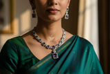 Whispering Willow Lavender CZ Necklace Set