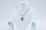 Crystal Euphoria Mint Green Necklace set