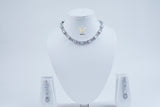 Mystic Moonstone Pastel Grey CZ Choker Set