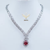 Gilded Twilight Ruby Necklace Set