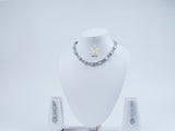 Mystic Moonstone Pastel Grey CZ Choker Set