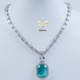 Crystal Euphoria Mint Green Necklace set