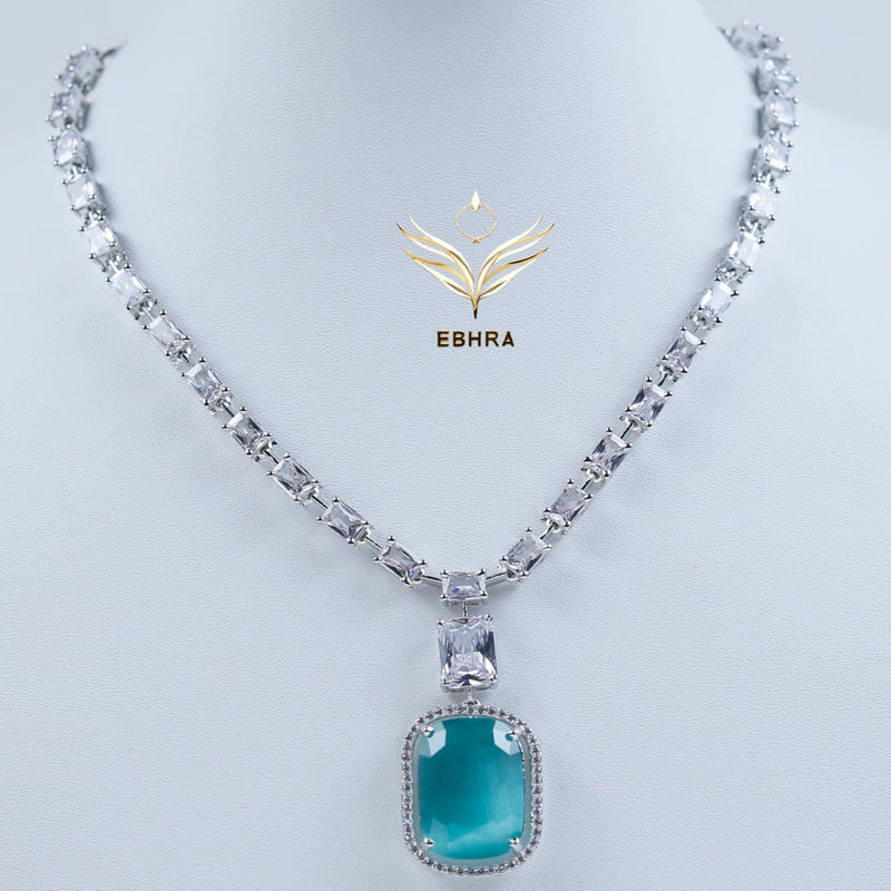 Crystal Euphoria Mint Green Necklace set