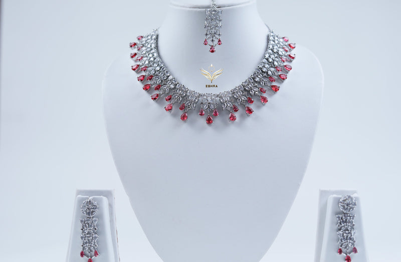 Ruby Diamond Necklace Indian