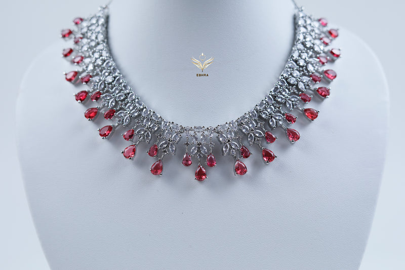 Ruby Diamond Necklace Indian