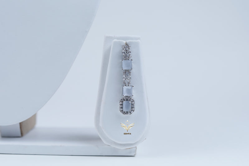 Mystic Moonstone Pastel Grey CZ Choker Set