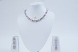 Mystic Moonstone Pastel Pink CZ Choker Set