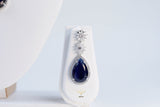 Aurora Sapphire Blue Necklace Set with Earrings