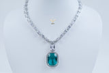 Crystal Euphoria Green Necklace set