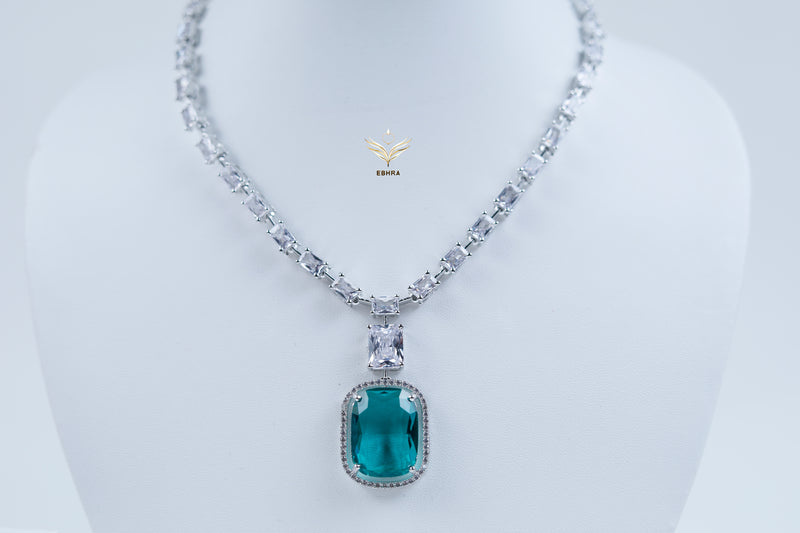 Crystal Euphoria Green Necklace set