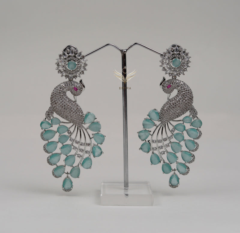 Peacock Earring Mint Green
