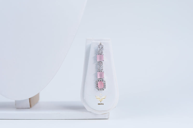 Mystic Moonstone Pastel Pink CZ Choker Set