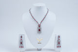 Blossom Breeze Ruby Designer Necklace Set