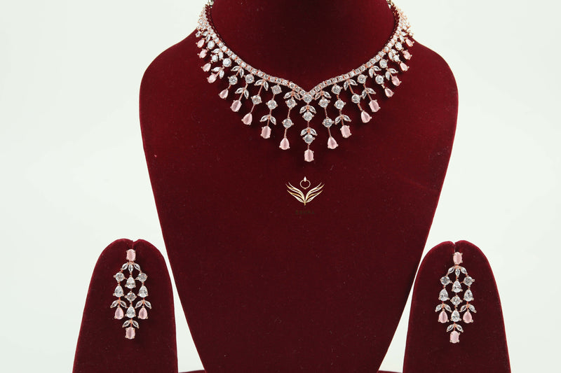 Diamond whisper necklace set