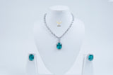 Crystal Euphoria Green Necklace set