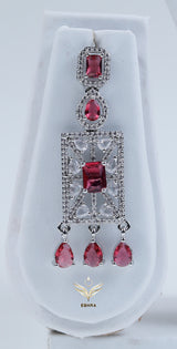 Blossom Breeze Ruby Designer Necklace Set
