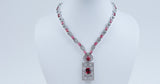 Blossom Breeze Ruby Designer Necklace Set
