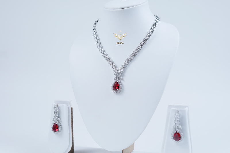 Gilded Twilight Ruby Necklace Set