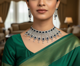 Lustrous lace necklace set